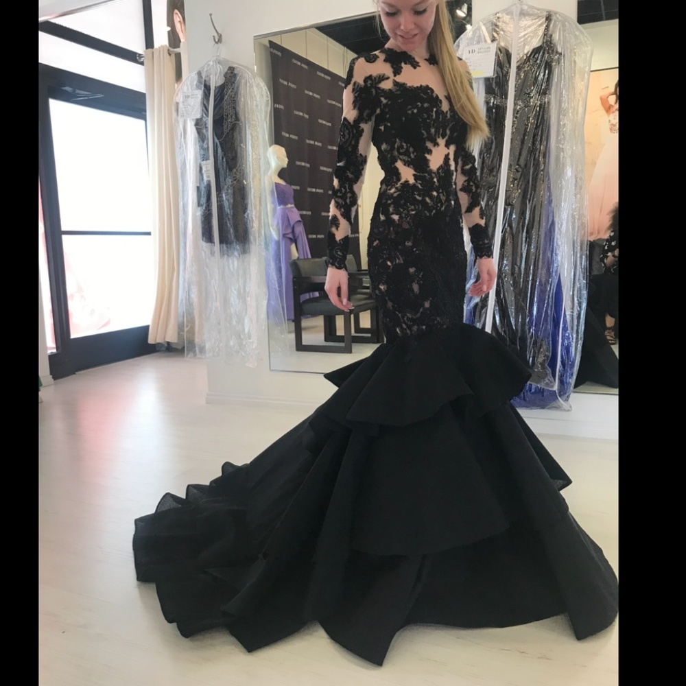 Sherri Hill #52044 Black/Nude